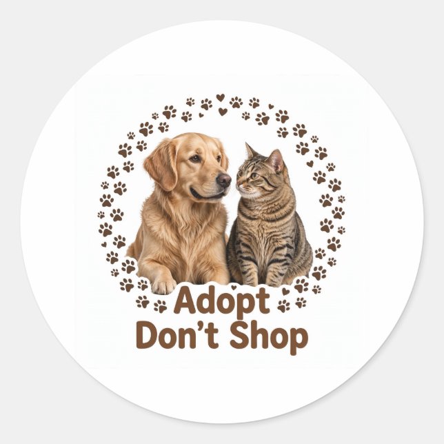 Adopt Don't Shop Sticker (Front)