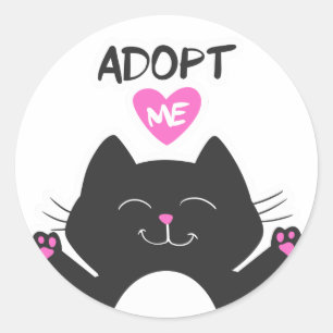 Adopt me - Choose background colour Classic Round Sticker