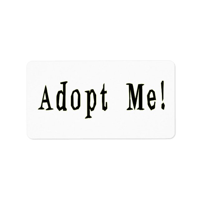 Adopt Me Label (Front)