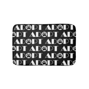 Adopt paw dog bath mat