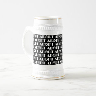 Adopt paw dog beer stein