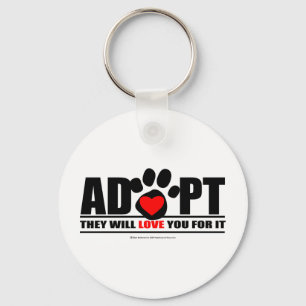Adopt Pawprint Keychain