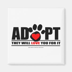 Adopt Pawprint Magnet