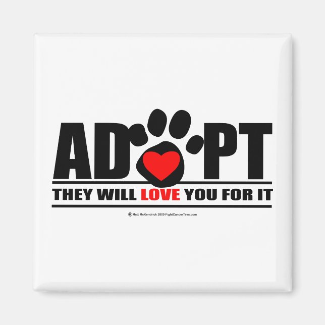 Adopt Pawprint Magnet (Front)