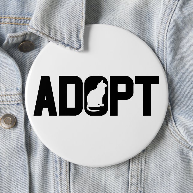 Adopt pets 6 inch round button (In Situ)