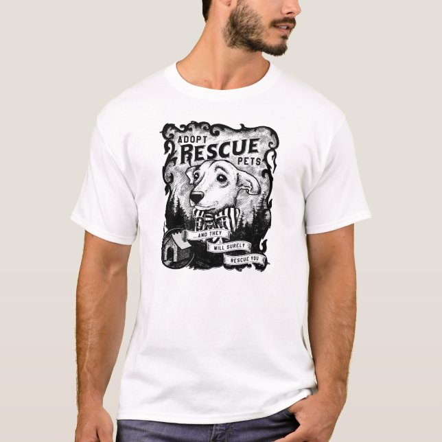 Adopt Rescue Pets T-Shirt (Front)
