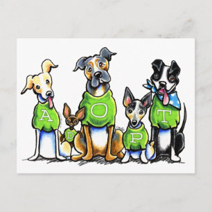 Adopt Shelter Dogs Green Tees Think Adoption Postcard