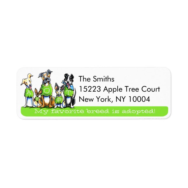 Adopt Shelter Dogs Off-Leash Art™ Green Tagline (Front)