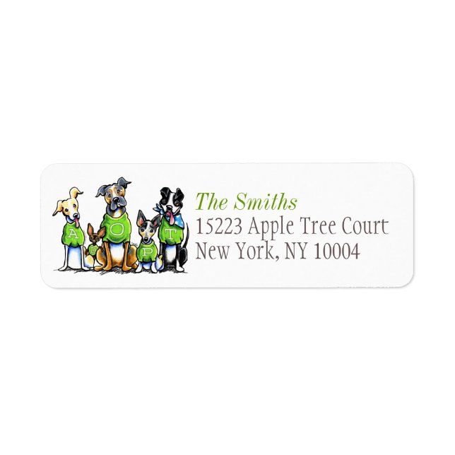 Adopt Shelter Dogs Off-Leash Art™ Green Title (Front)