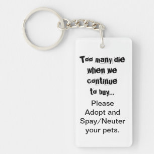 Adopt Spay Neuter Citation Porte-clés