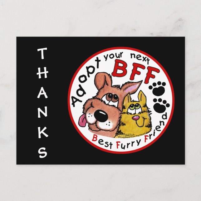Adopt Your Next BFF Postcard (Front)