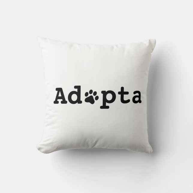 Adopta Throw Pillow (Front)