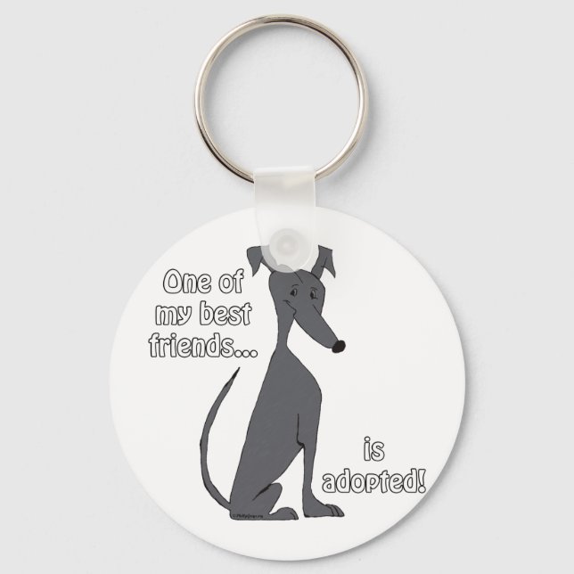 Adopted~Black Keychain (Front)