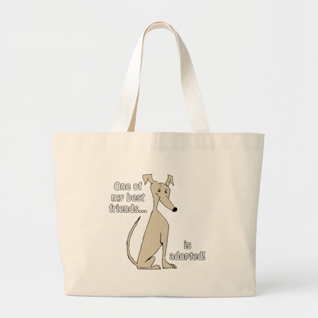 Adopted~Fawn Large Tote Bag (Front)