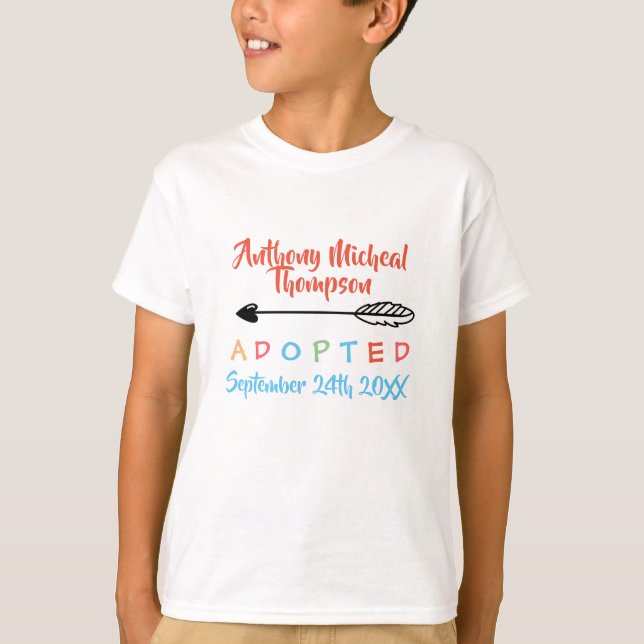Adopted from Foster Care - Custom Name Shirt (Front)