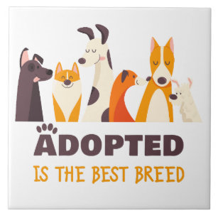 Adopted is The Best Breed: Dog Rescue Shelter   Tile