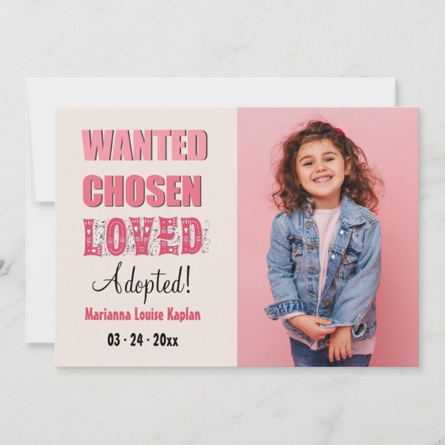 Adopted Photo Announcement (Front)