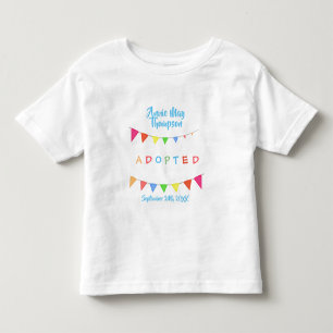Adopted Rainbow Bunting Flags - Custom Name Shirt