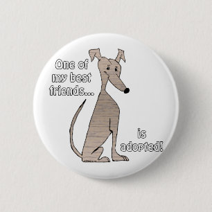 Adopted~RedBrindle 2 Inch Round Button