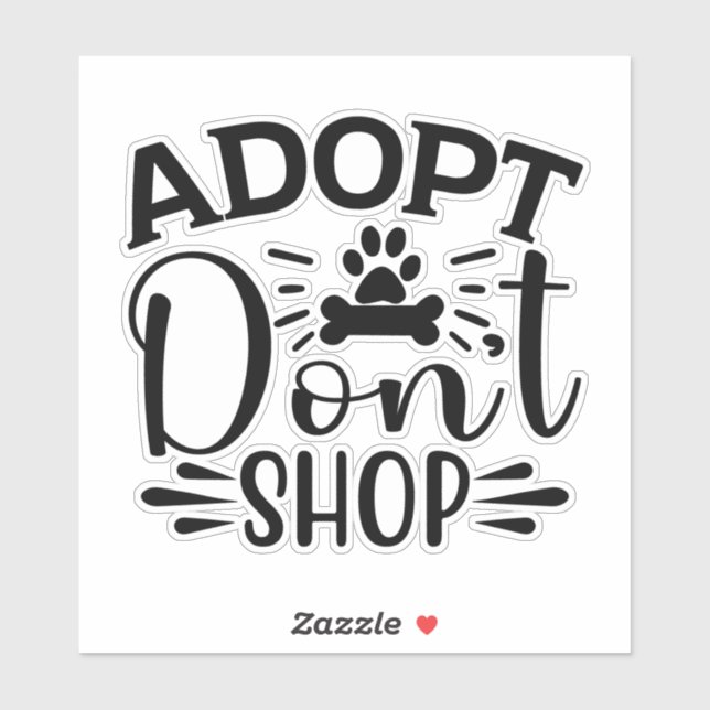 Adopter Ne pas Acheter Sticker Vinyl (Feuille)