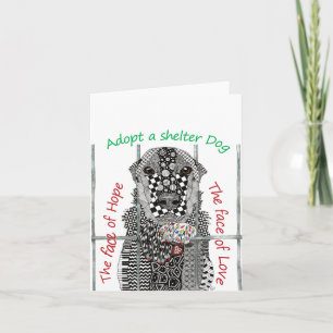 Adopter une carte de voeux pour chien d'abri