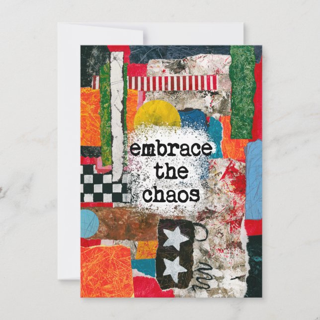 Adoptez La Carte De Voeux Du Chaos (Devant)