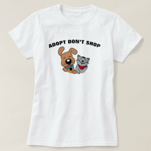 Adoptez le T-shirt Don’t Shop Chien Chat