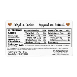 Adoptez les faits nutritionnels de cuisson pour le