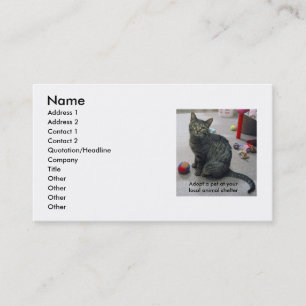Adoptez une carte de profil d'animal familier