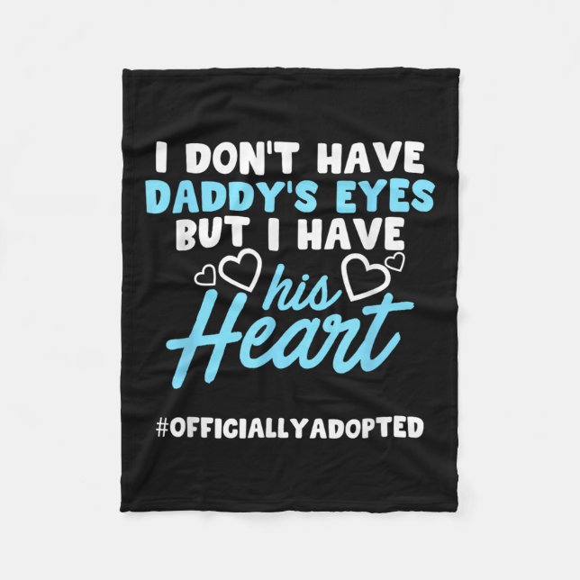 Adoption Announcement Day Family Dad Heart  Fleece Blanket (Front)