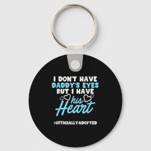 Adoption Announcement Day Family Dad Heart Keychain