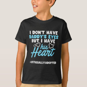 Adoption Announcement Day Family Dad Heart  T-Shirt