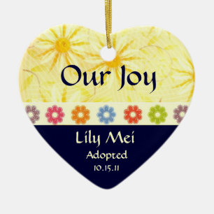 Adoption Announcement Keepsake Ceramic Ornament