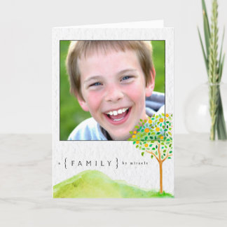 Adoption Announcement painted watercolor tree