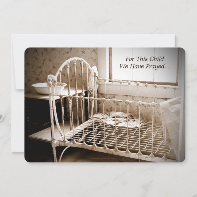 Adoption Announcemt For This Child We Have Prayed Announcement (Front)