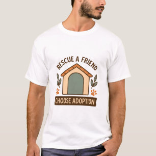 Adoption Awareness Paw Print Quote T-Shirt