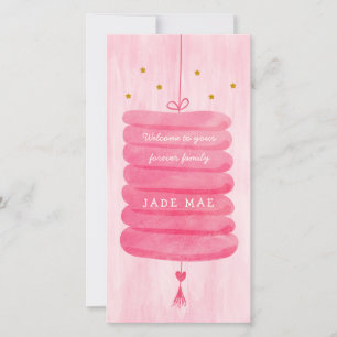 Adoption Card Pink - A Forever Family Lampion