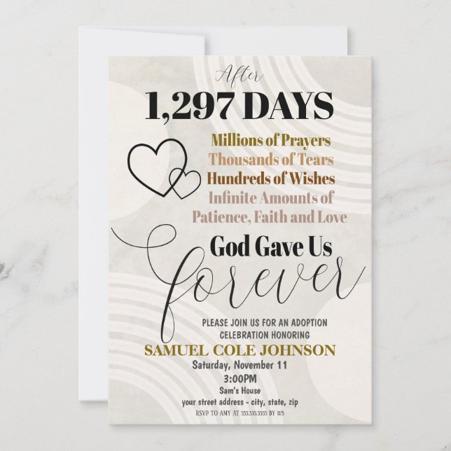 Adoption Celebration Invitation (Front)