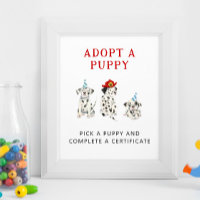 Adoption Centre | Boy Firefighter Party Sign