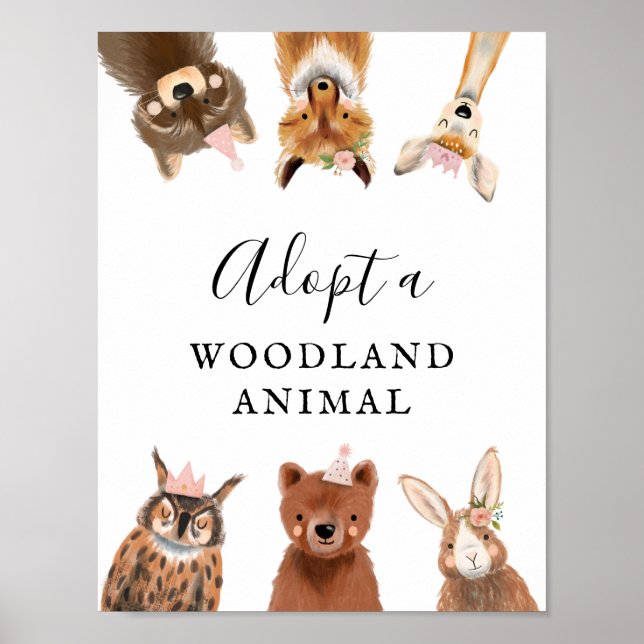 Adoption Centre | Gir Woodland Birthday Party Sign (Front)