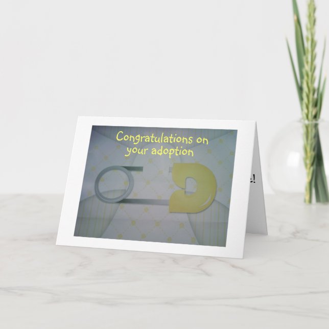 ADOPTION CONGRATULATIONS=LOVE & CUDDLES CARD (Front)
