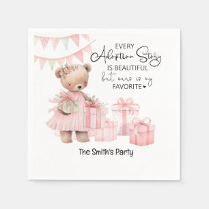 Adoption Foster Child  Girl pink theme party  Napkin