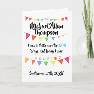 Adoption From Foster Care Announcment- Party Invitation