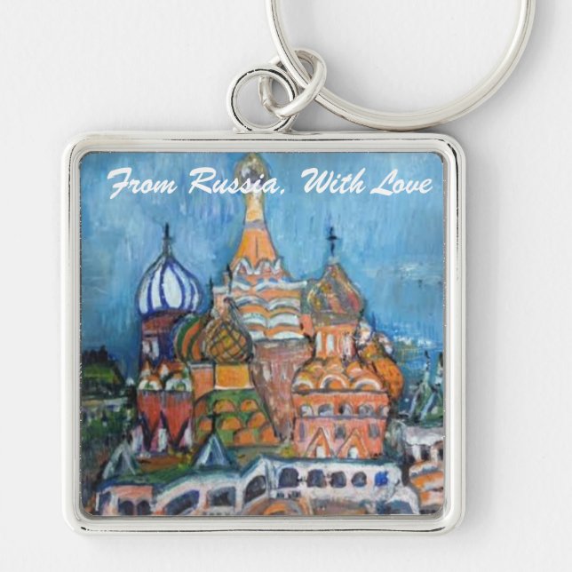 Adoption"From Russia..." St. Basil's Key Chain (Front)