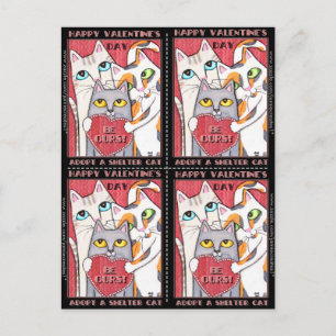 Adoption / Hébergement Chats 4 Valentines Cartes p