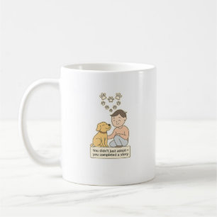 Adoption Love – Minimalist Dog & Owner Heart Paw Coffee Mug