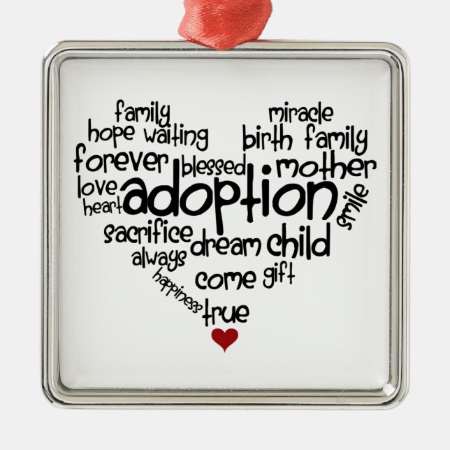 Adoption Metal Ornament (Front)