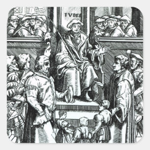 Adoption of orphan children in the Inferior Court Square Sticker