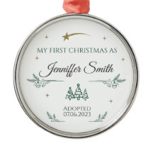 Adoption Ornament Personalized as First Christmas