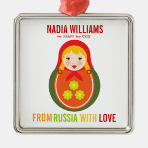 Adoption Ornament Russian Matryoshka Keepsake
